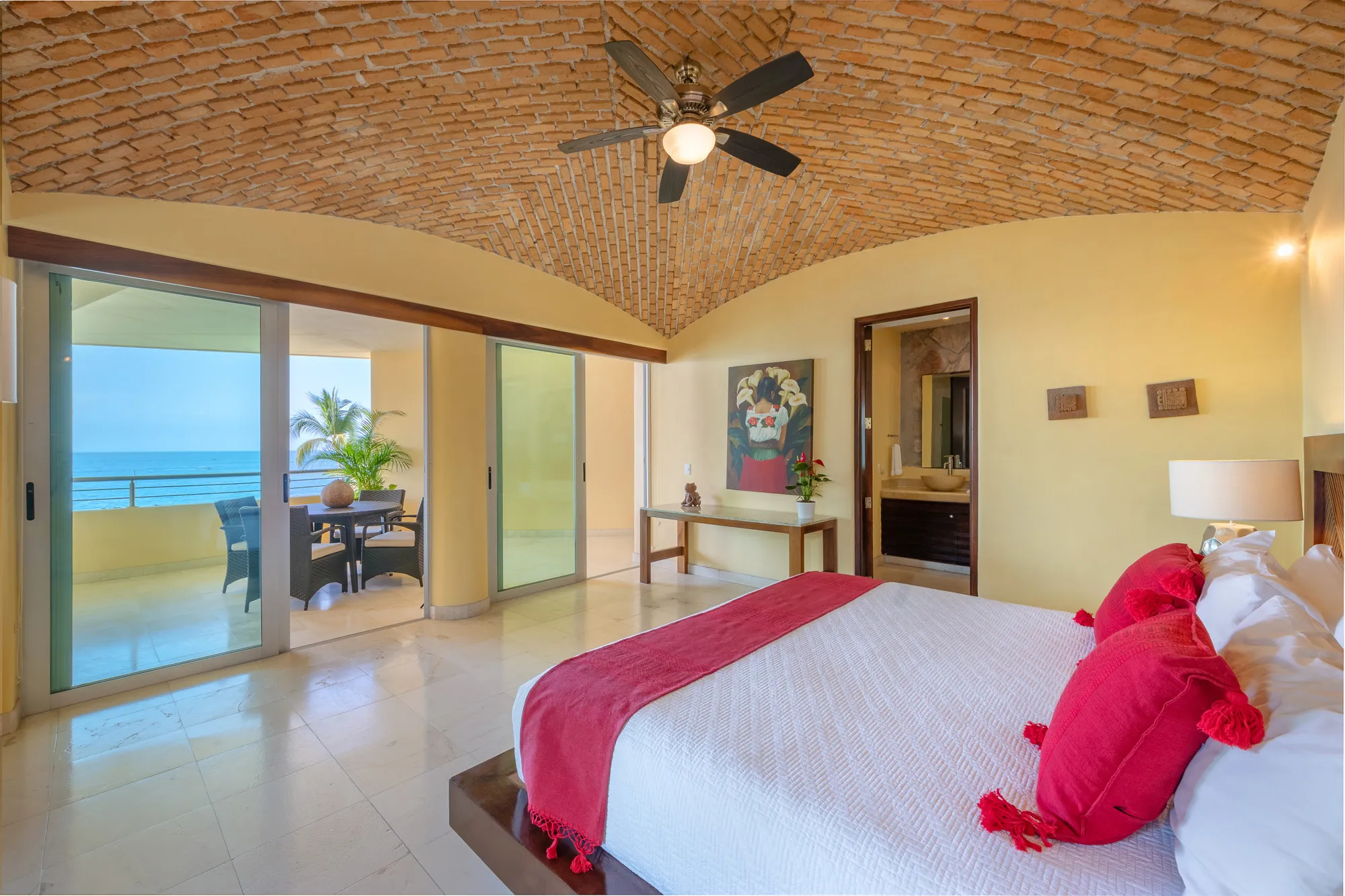 Villa Montecito suite and bath overlooking ocean Puerto Vallarta 