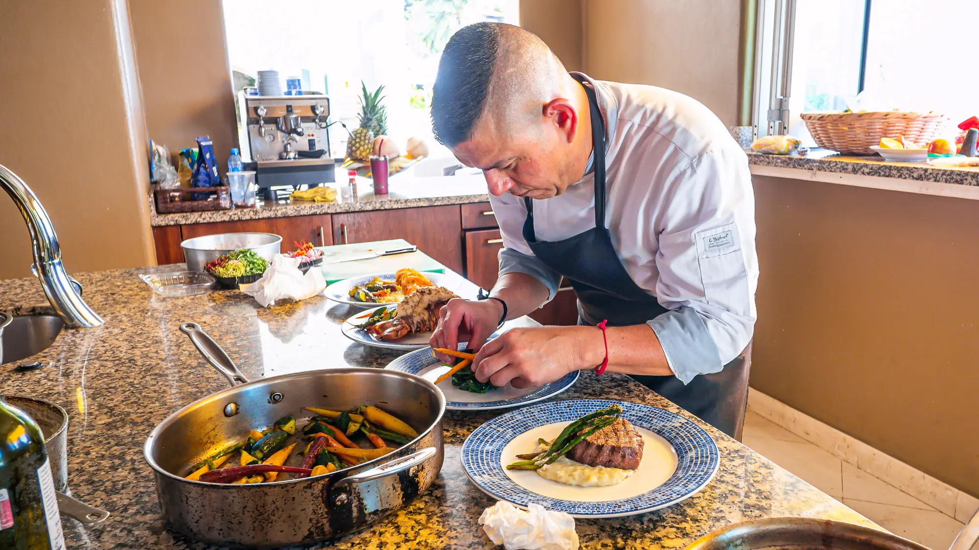 Puerto Vallarta chef preparing meals for guests at Villa Montecito